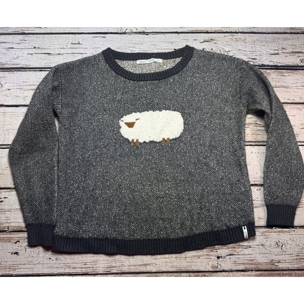 Woolrich Sweater Womens Small Sheep Graphic Wool‎ Blend Unique Animal Farm Top